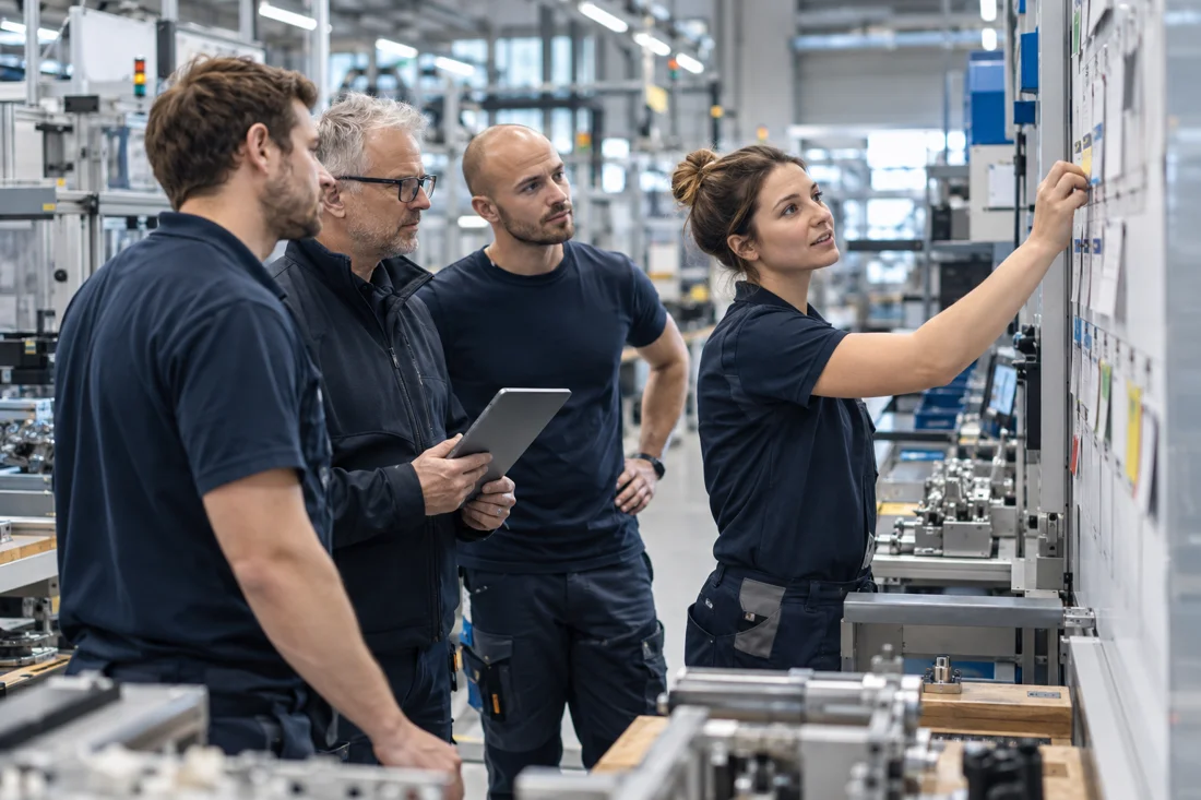Gemeinsame Umsetzung mit dem Team im Betrieb